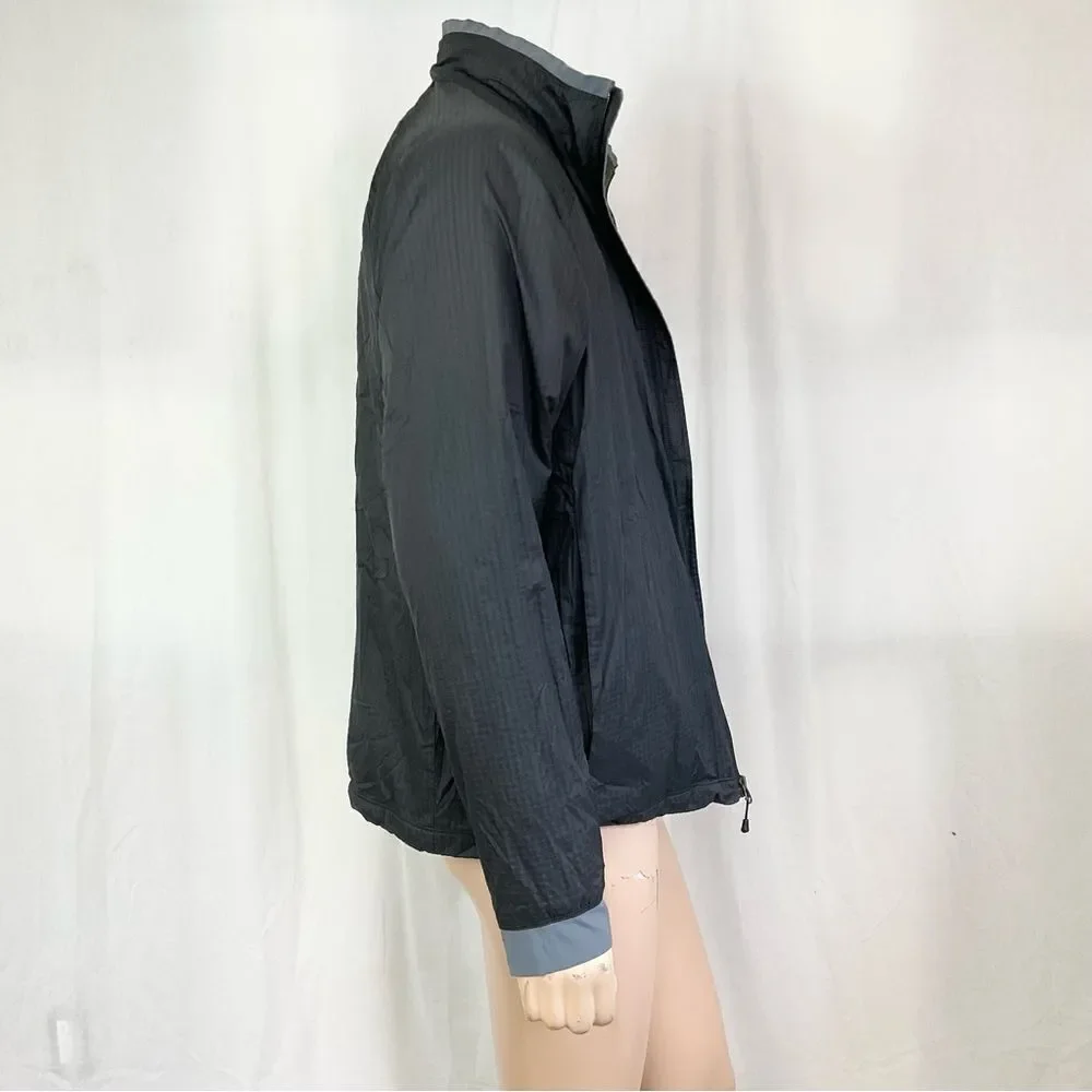 The North Face Hyvent Black Grey Full Zip Long Sleeve Jacket L